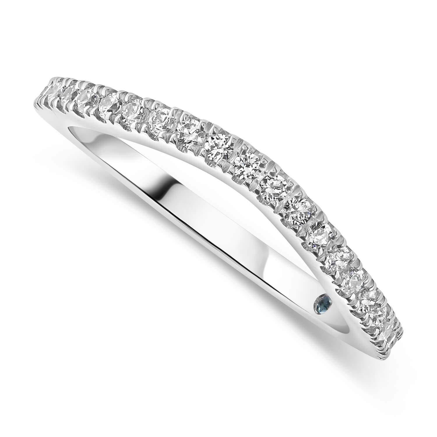 pause promising Clinic  Kathy de Stafford 18ct White Gold Claw Set Dip Ring 0.20ct